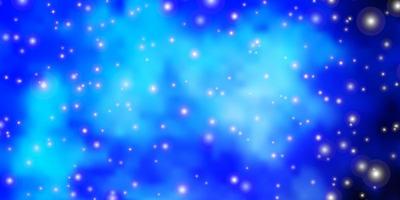 textura vector azul claro com lindas estrelas. ilustração colorida brilhante com estrelas pequenas e grandes. melhor design para seu anúncio, pôster, banner.