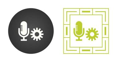 ícone de vetor de configurações de microfone