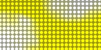 layout de vetor amarelo claro com círculos. ilustração com conjunto de esferas abstratas coloridas brilhantes. design para cartazes, banners.