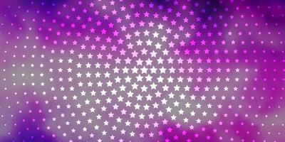 textura vector roxo claro com belas estrelas. desfocar design decorativo em estilo simples com estrelas. tema para telefones celulares.