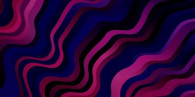 pano de fundo vector roxo escuro com curvas. ilustração abstrata com linhas gradientes curvas. melhor design para seus cartazes, banners.