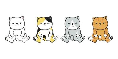 gato ícone vetor gatinho chita logotipo personagem desenho animado gengibre símbolo ilustração rabisco