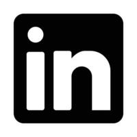 linkedin vetor glifo ícone para pessoal e comercial usar.