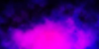 modelo de vetor rosa escuro, azul com céu, nuvens. ilustração em estilo abstrato com nuvens gradientes. lindo layout para uidesign.