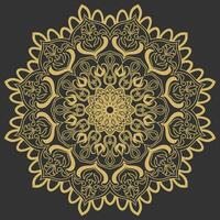 dourado mandala.mandala de lujo .cor dorado vetor