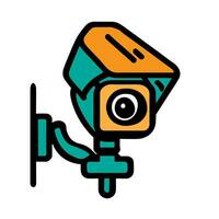 segurança Câmera. cctv vigilância sistema. monitoramento, guarda equipamento, roubo ou roubo prevenção. vetor ilustração isolado em branco fundo.