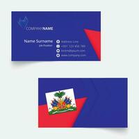 Haiti bandeira o negócio cartão, padrão Tamanho 90x50 milímetros o negócio cartão modelo. vetor