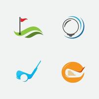 ilustração de estoque de ícone de vetor de logotipo de golfe