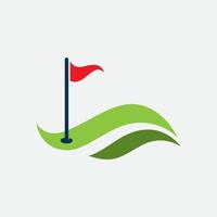 ilustração de estoque de ícone de vetor de logotipo de golfe