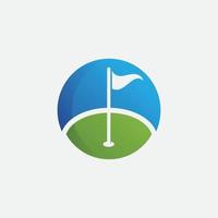 ilustração de estoque de ícone de vetor de logotipo de golfe