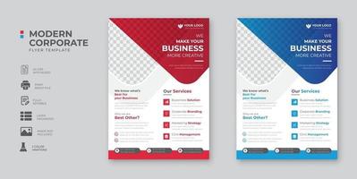 design de folheto e modelo de capa do folheto para negócios corporativos agência de marketing digital vetor