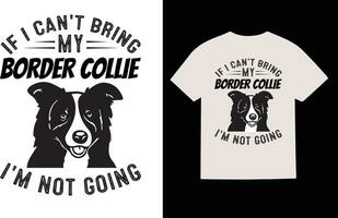 fronteira collie cachorro camiseta Projeto vetor