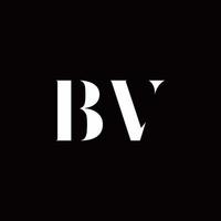 modelo de design de logotipo inicial da carta do logotipo da bv vetor