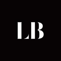 Modelo de design de logotipo inicial de carta de logotipo lb