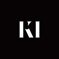 ki logo letter inicial modelo de desenhos vetor