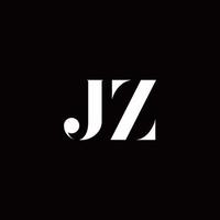 modelo de design de logotipo inicial de carta de logotipo jz vetor