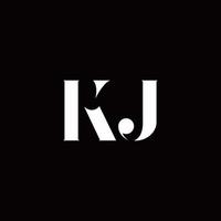 modelo de design de logotipo inicial da letra do logotipo kj vetor
