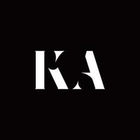 ka logo letter inicial modelo de designs de logo vetor