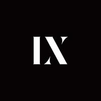 modelo de design de logotipo inicial de carta de logotipo ix vetor