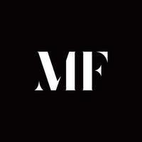 modelo de design de logotipo inicial da carta do logotipo da mf vetor