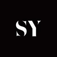 sy logo letter inicial modelo de designs de logo vetor