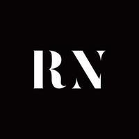 modelo de design de logotipo inicial da carta do logotipo da rn vetor