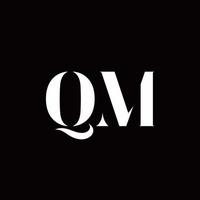 modelo de design de logotipo inicial de carta de logotipo qm vetor