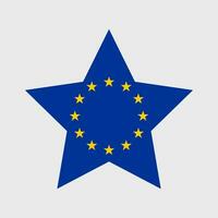 europeu União bandeira vetor ícones conjunto dentro a forma do coração, Estrela e círculo.