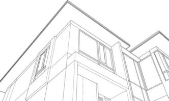 3d ilustração do residencial projeto vetor