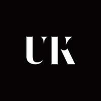 modelo de design de logotipo inicial de carta de logotipo do Reino Unido vetor