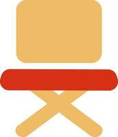 isolado amarelo e vermelho ícone do do diretor cadeira dentro plano estilo. vetor