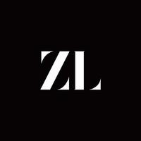 modelo de design de logotipo inicial de carta de logotipo zl vetor