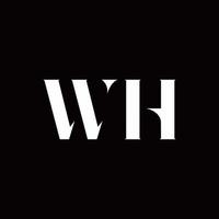 modelo de design do logotipo inicial da letra do logotipo wh vetor