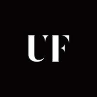 modelo de design de logotipo inicial de carta de logotipo uf vetor