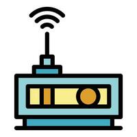 rádio casa dispositivo ícone vetor plano