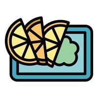 limão australiano Comida ícone vetor plano