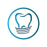 dental implantar logotipo vetor