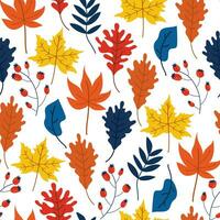 fofa outono desatado fundo com colorida folhas. ideal para papeis de parede, presente papel, padronizar preenche, rede página fundos, outono cumprimento cartões. vetor