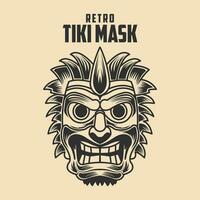 retro tiki mascarar vetor estoque ilustração