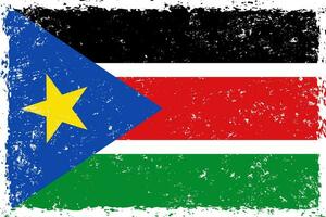sul Sudão bandeira dentro grunge angustiado estilo vetor