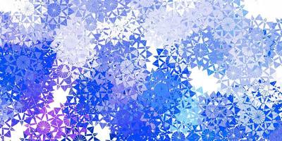 fundo vector azul claro com flocos de neve de Natal.