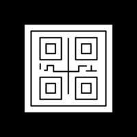 design de ícone vetorial de código qr vetor