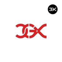 carta cgx monograma logotipo Projeto vetor