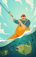 pescador com vara de pescar