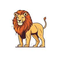 leão símbolo fofa leão desenho animado vetor