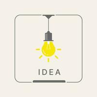 símbolo idéia luz lâmpada luminária Projeto vetor