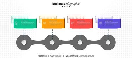 visualização de dados de negócios. linha do tempo infográfico ícones projetados para abstrato base modelo marco elemento diagrama moderno processo tecnologia digital marketing dados apresentação gráfico vetorial vetor