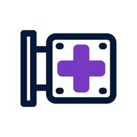 hospital placa duo tom ícone. vetor ícone para seu local na rede Internet, móvel, apresentação, e logotipo Projeto.
