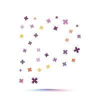 alfabeto conceitos elegância carta logotipo e padronizar com colorida confete flores vetor