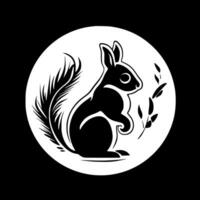 esquilo - Preto e branco isolado ícone - vetor ilustração